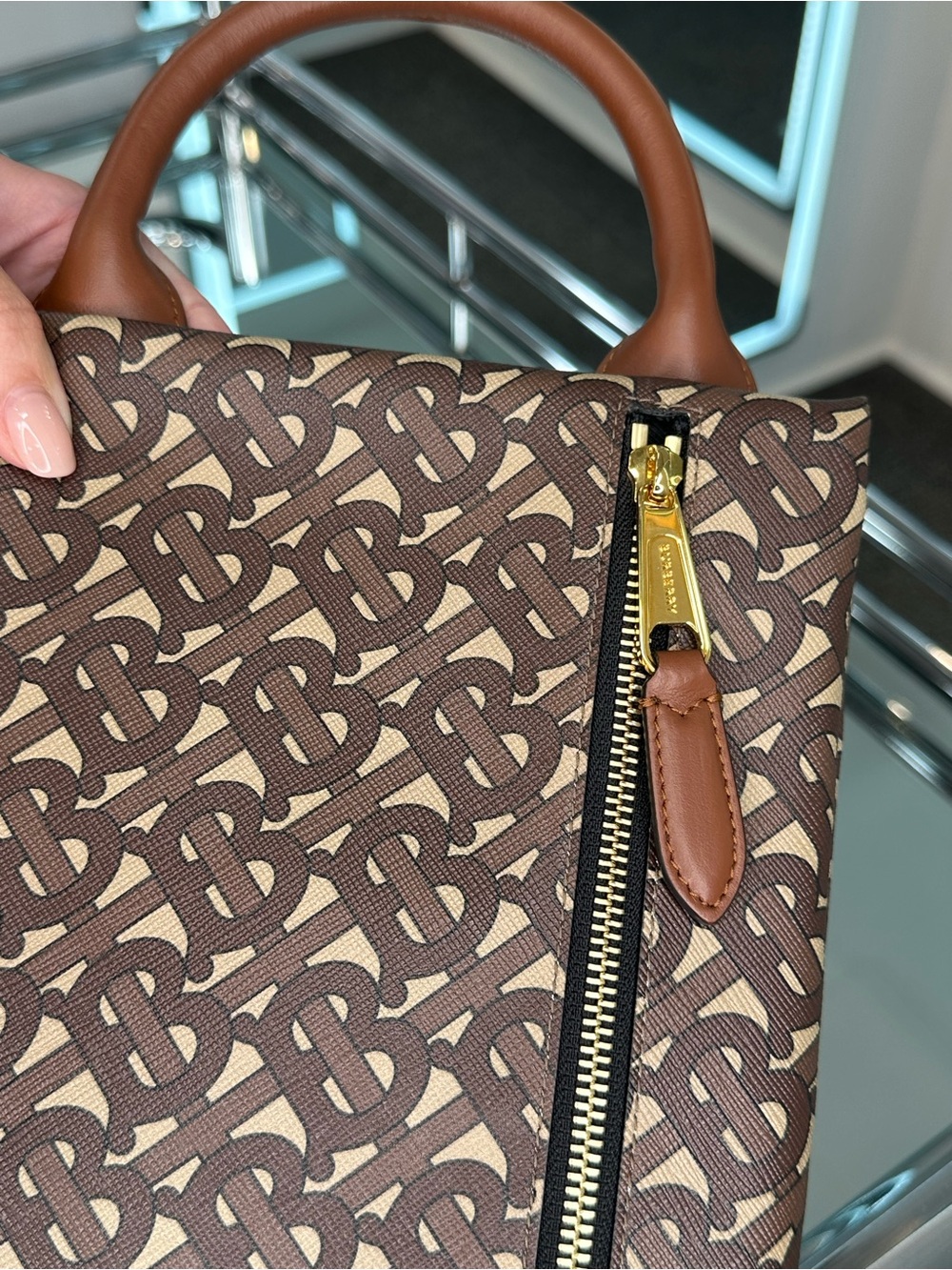 Burberry One-Handle Zip Pouch - Picture 8 of 11